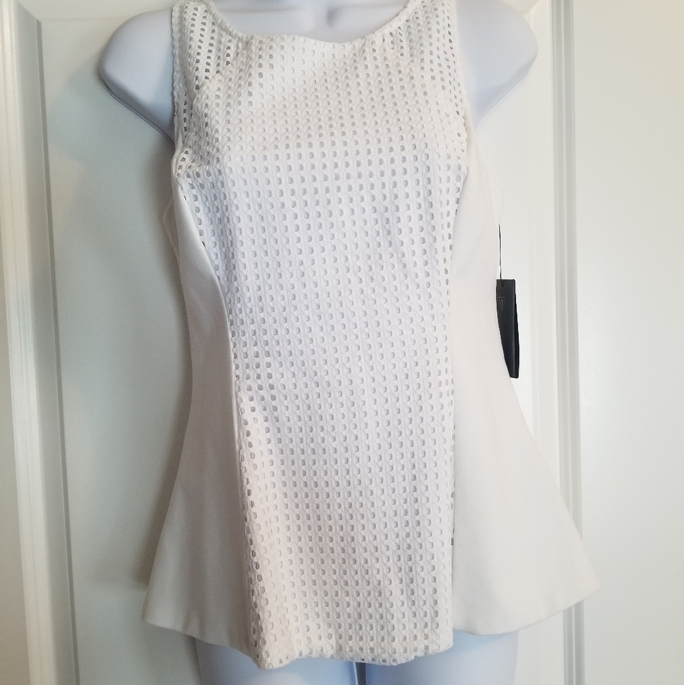 NWT Guess White Sleeveless Top - Women's S